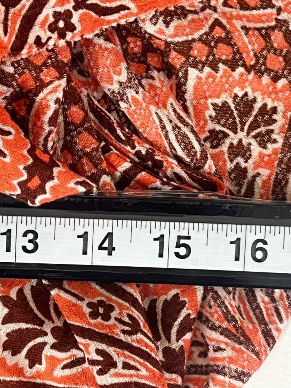 Knox Rose Dress XS Babydoll Boho Mini Rust Print - Picture 6 of 9